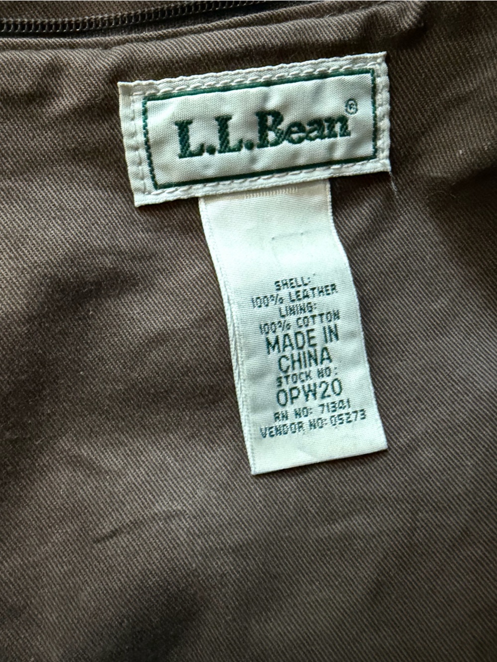 L.L. Bean Leather Zip-Top Tote - Picture 9 of 9